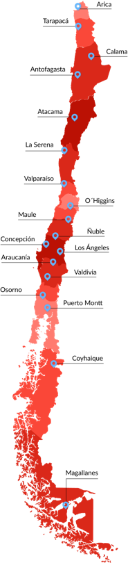 Mapa regionales CChC